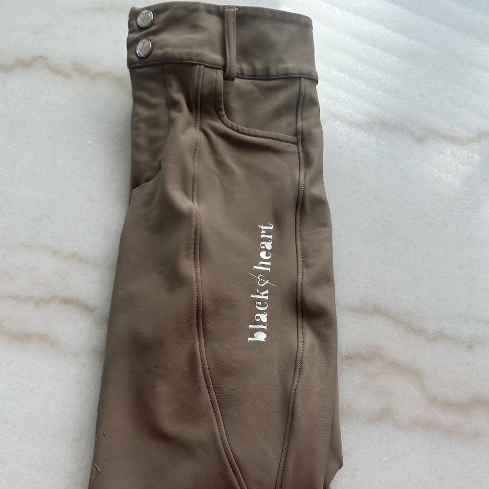 tan riding breaches size 10-11